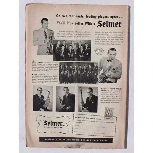 Vtg August 12, 1949 DOWN BEAT Vol. 16 No.15 (Jazz) Music MAGAZINE - Picture 2 of 2